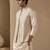 Beige embroidered cotton silk nehru jacket