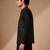 Black bemberg silk nehru jacket