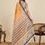 Mustard digital print with jari border linan saree with blouse