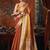 Orange tissue silk saree with paithani pallu festive wear saree