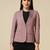 Women pink single breasted blazer