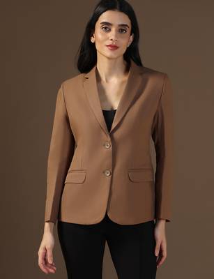 Women brown blazer 1