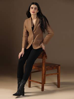 Women brown blazer 4