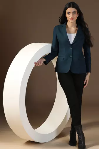 Women turquoish blazer