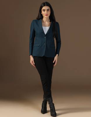 Women turquoish blazer 4