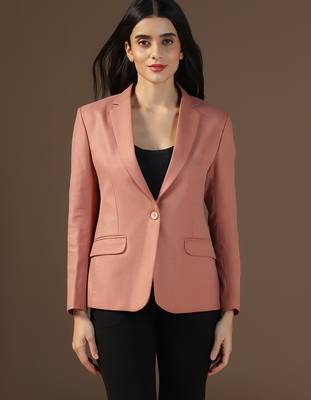 Women peach blazer 1
