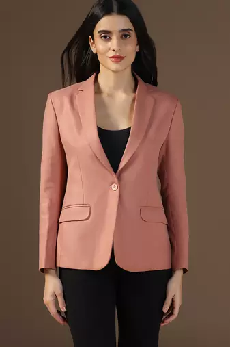 Women peach blazer