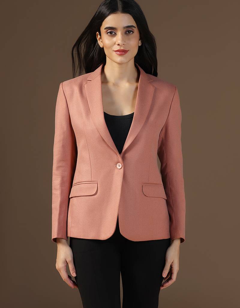 Women peach blazer