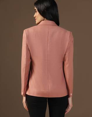 Women peach blazer 2