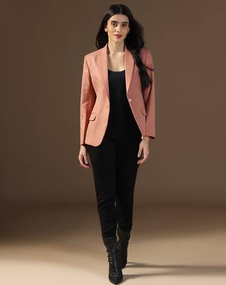 Women peach blazer 4
