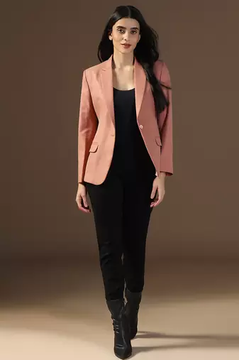 Women peach blazer