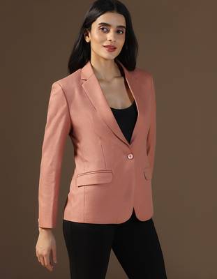 Women peach blazer 5