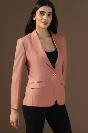 Women peach blazer