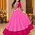 Pink  Color Designer Chaniya Choli for Navratri and Garba - Full stitched free size