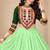 Parrot Color Designer Chaniya Choli for Navratri and Garba - Full stitched free size