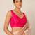 Pink butti work padded capri silk side smocked stretchable