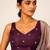 Purple butti work padded capri silk side smocked stretchable