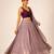 Purple butti work padded capri silk side smocked stretchable