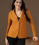 Women mustard blazer