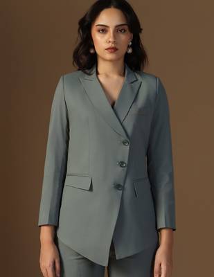 Tailored-fit single breasted blazer 1