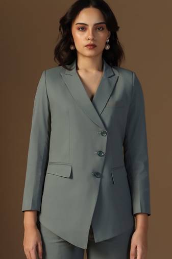 Tailored-fit single breasted blazer