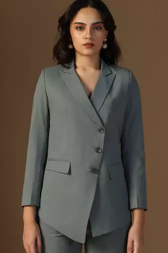 Tailored-fit single breasted blazer