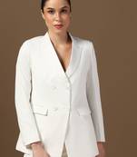 Double-breasted peaked lapel collar formal blazer