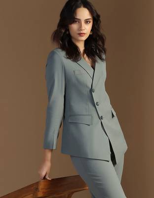 Tailored-fit single breasted blazer 4