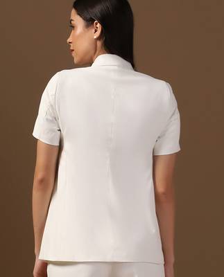 Single-breasted peaked lapel collar formal blazer 2