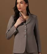 Single-breasted shawl collar formal blazer