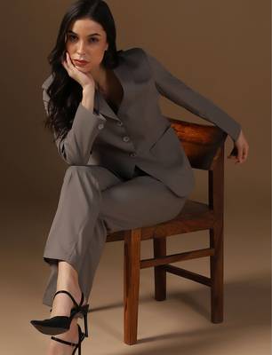Single-breasted shawl collar formal blazer 3