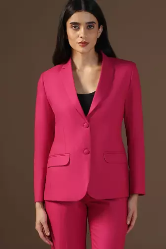 Women hot pink blazer