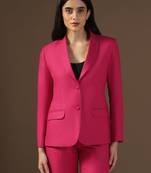 Women hot pink blazer
