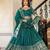 RAMA GREEN VICHITRA SILK FOIL PRINT PARTY WEAR LEHENGA CHOLI  FREE SIZE
