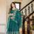 RAMA GREEN VICHITRA SILK FOIL PRINT PARTY WEAR LEHENGA CHOLI  FREE SIZE