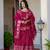RANI PINK VICHITRA SILK FOIL PRINT PARTY WEAR LEHENGA CHOLI - FREE SIZE