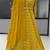 yellow embroidered georgette anarkali salwar suit - free size
