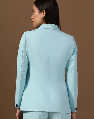 Peaked lapel collar double-breasted formal blazer 2