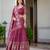 MAGENTA VICHITRA SILK FOIL PRINT PARTY WEAR LEHENGA CHOLI - FREE SIZE 