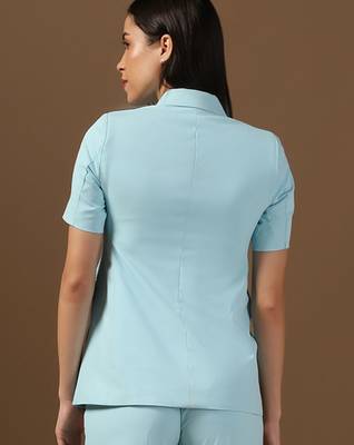 Single-breasted peaked lapel collar formal blazer 2