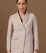 Peaked lapel collar double-breasted formal blazer