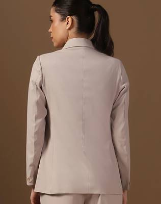 Peaked lapel collar double-breasted formal blazer 2