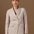 Peaked lapel collar double-breasted formal blazer