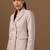 Peaked lapel collar double-breasted formal blazer