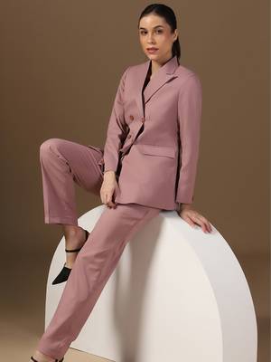 Double-breasted peaked lapel collar formal blazer 3
