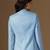 Striped peaked lapel collar double breasted formal blazer