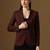 Maroon notched label blazer