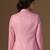 Striped peaked lapel collar double-breasted formal blazer