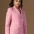 Striped peaked lapel collar double-breasted formal blazer