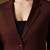 Maroon notched label blazer